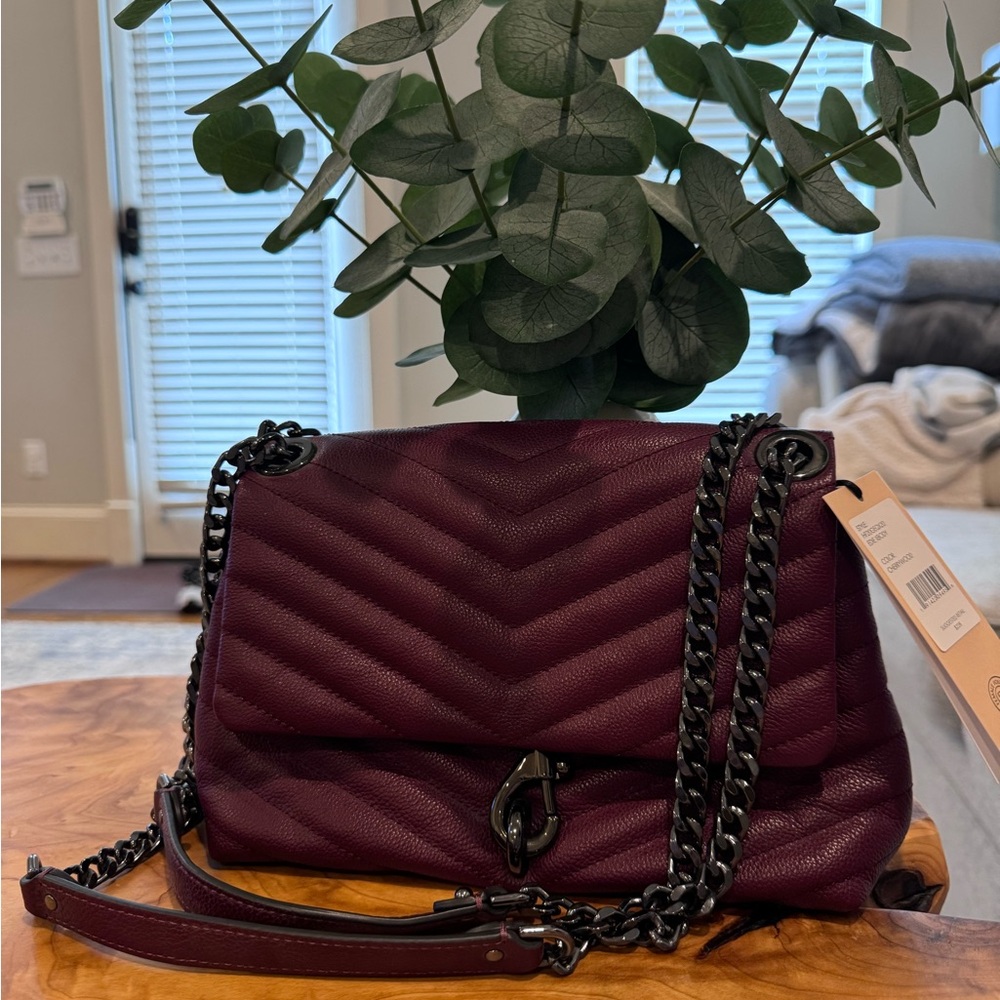 Rebecca Minkoff Cherrywood Edie Crossbody NWT gun metal features